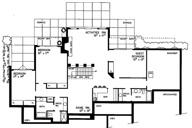 Dream House Plan - Floor Plan - Upper Floor for Contemporary House Plan #72-784 - 4 bed, 3.5 bath