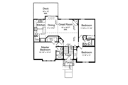 Traditional Style House Plan - 3 Beds 3 Baths 1389 Sq/Ft Plan #46-805 