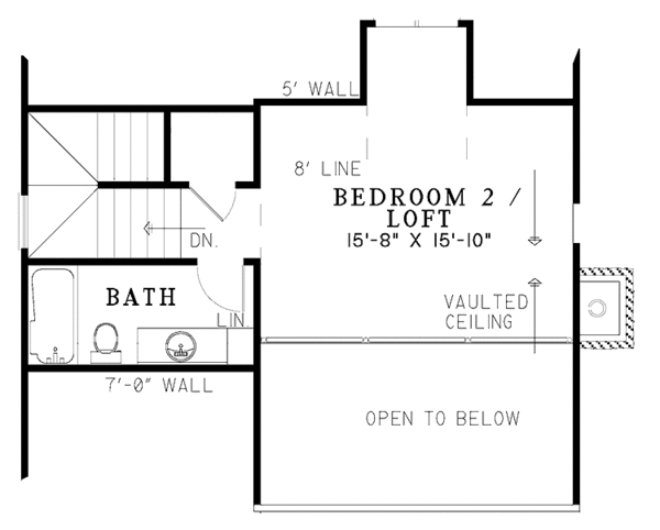 House Plan Design - Mediterranean Floor Plan - Upper Floor Plan #17-3301