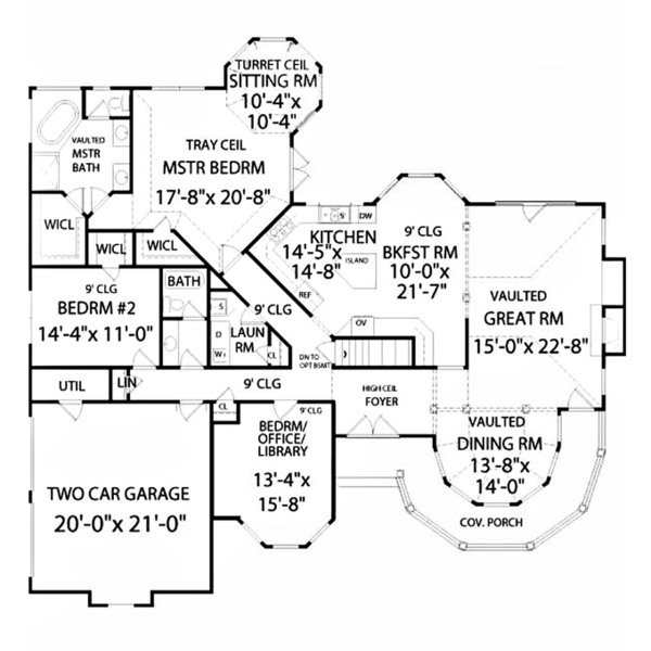 Dream House Plan - Country Floor Plan - Main Floor Plan #314-272