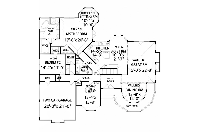 Home Plan - Floor Plan - Main Floor for Country House Plan #314-272 - 3 bed, 2 bath