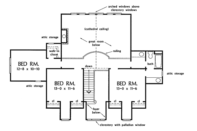 Dream House Plan - Floor Plan - Upper Floor for Country House Plan #929-185 - 4 bed, 2.5 bath