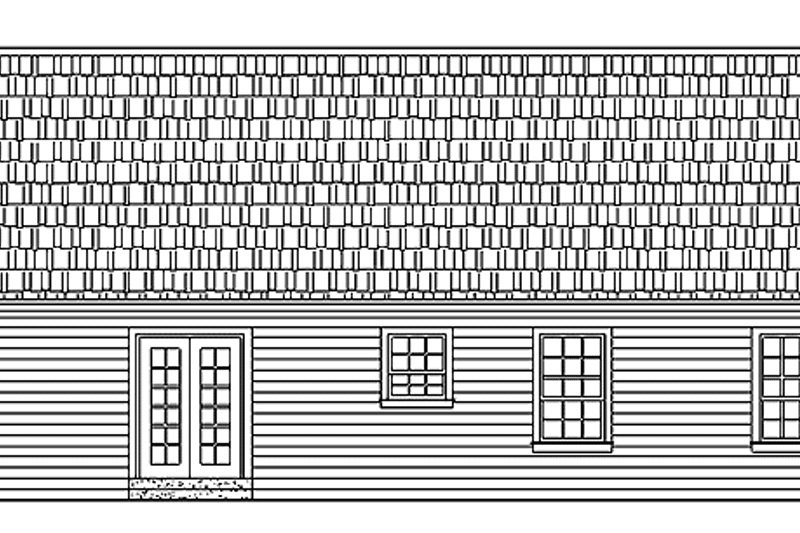Home Plan - Exterior - Rear Elevation for Country House Plan #21-409 - 3 bed, 2 bath