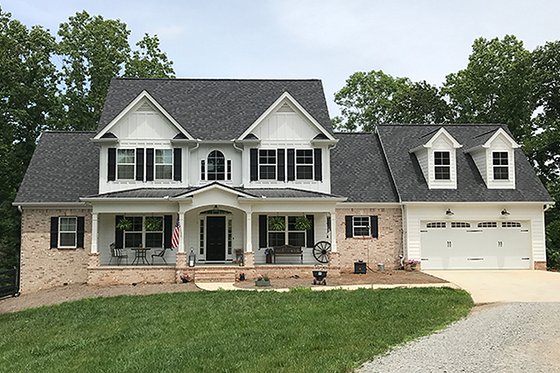 Exterior - Front Elevation 3 for Farmhouse House Plan #437-78 - 4 bed, 3.5 bath