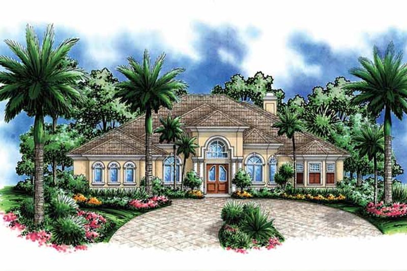 House Design - Mediterranean Exterior - Front Elevation Plan #1017-51