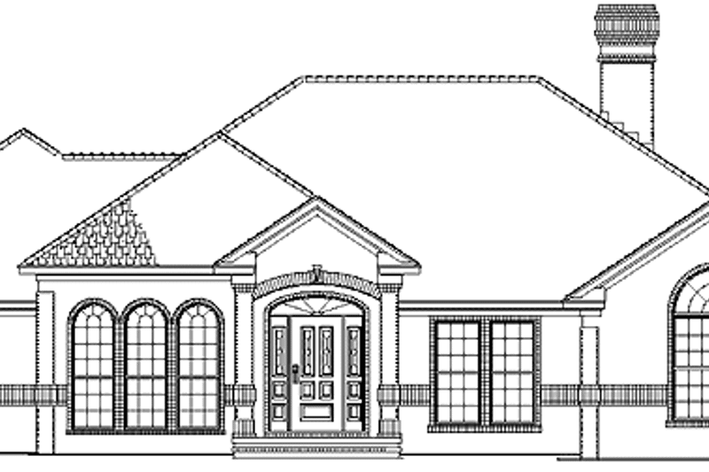 Dream House Plan - Exterior - Front Elevation 3 for European House Plan #17-3079 - 4 bed, 2.5 bath