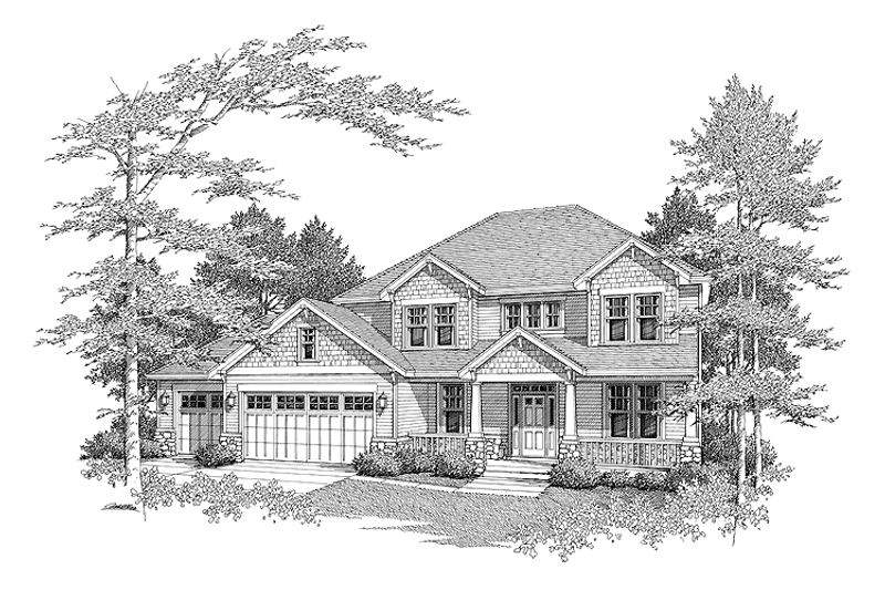 Home Plan - Exterior - Front Elevation 3 for Craftsman House Plan #48-845 - 4 bed, 2.5 bath