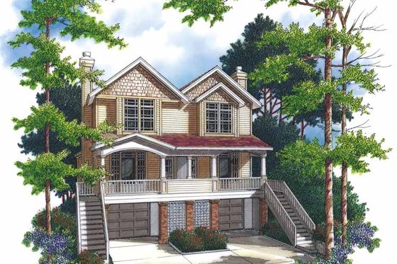 Exterior - Front Elevation 3 for Colonial House Plan #48-840 - 3 bed, 2.5 bath