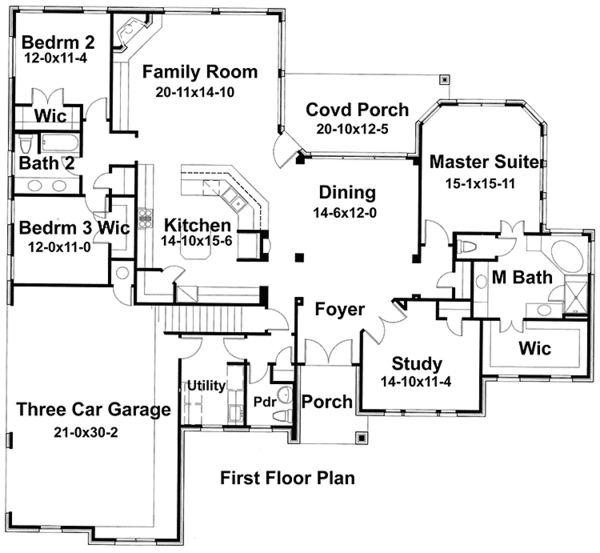 Home Plan - Craftsman Floor Plan - Main Floor Plan #120-233