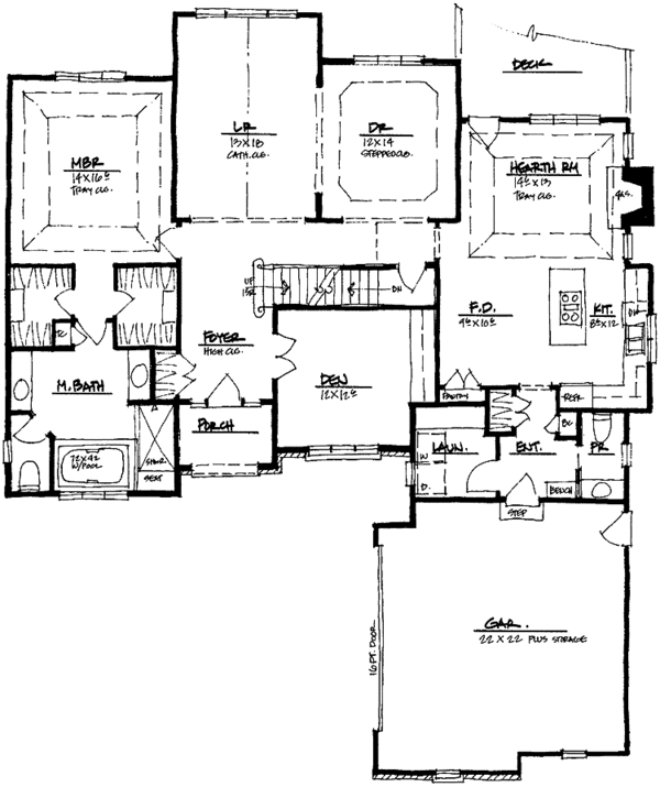 Home Plan - Classical Floor Plan - Main Floor Plan #328-402