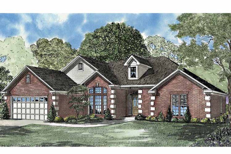 Home Plan - Exterior - Front Elevation 3 for Ranch House Plan #17-3121 - 4 bed, 2 bath