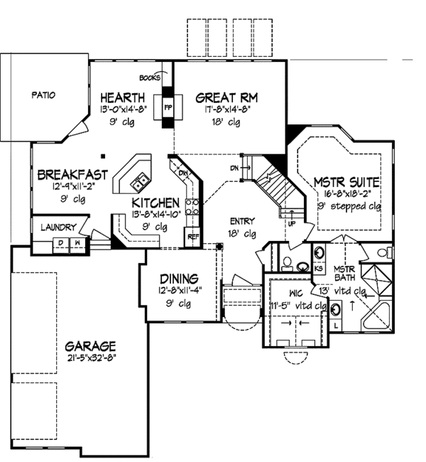 Architectural House Design - Traditional Floor Plan - Main Floor Plan #320-929