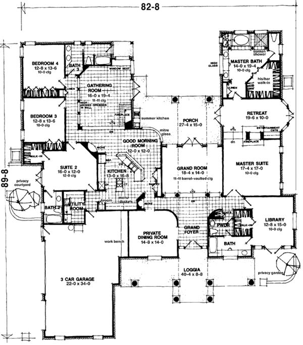 House Blueprint - Country Floor Plan - Main Floor Plan #1007-1