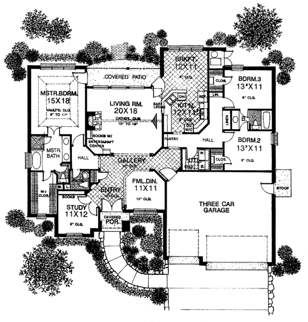 Home Plan - Country Floor Plan - Main Floor Plan #310-1149