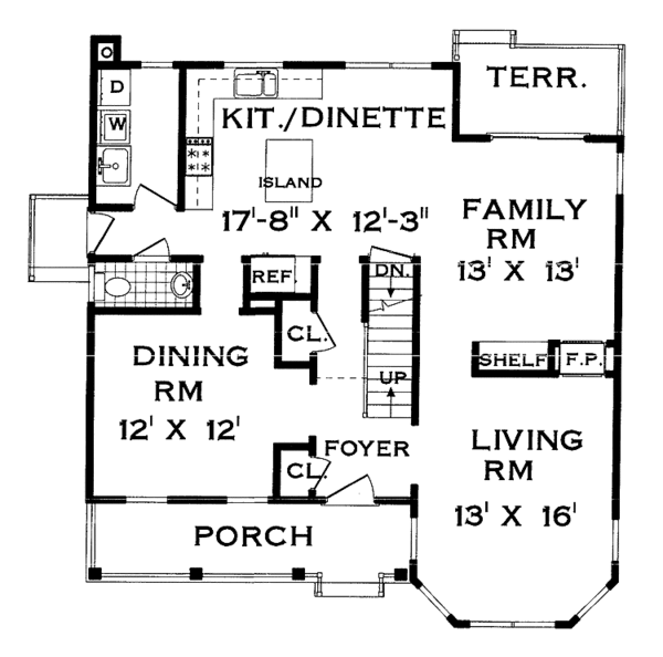 Victorian Floor Plan - Main Floor Plan #3-276