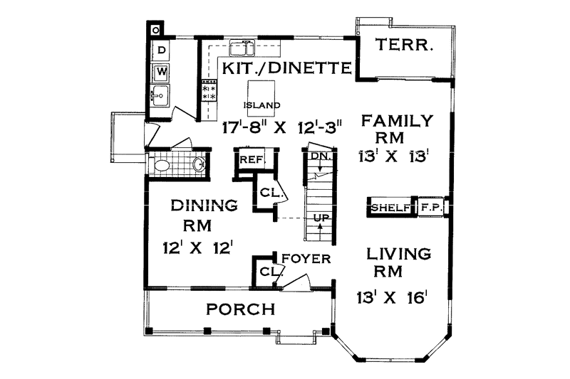 Home Plan - Floor Plan - Main Floor for Victorian House Plan #3-276 - 4 bed, 2.5 bath