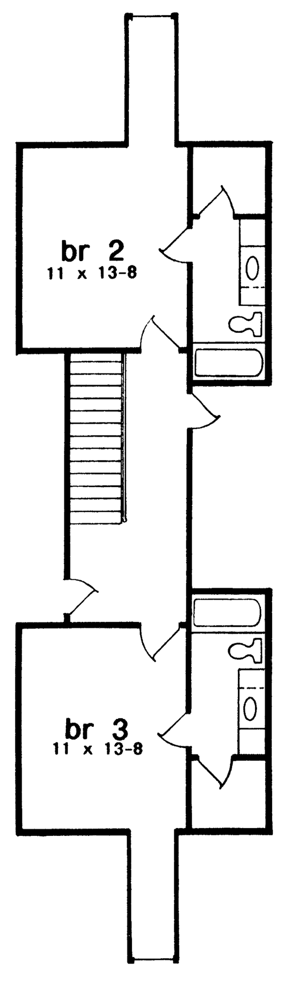 House Plan Design - Country Floor Plan - Upper Floor Plan #301-133