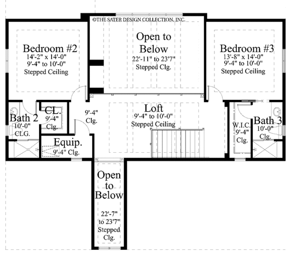 House Plan Design - Country Floor Plan - Upper Floor Plan #930-410