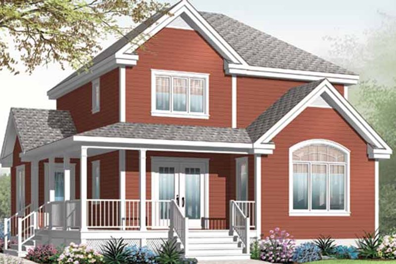 Architectural House Design - Country Exterior - Front Elevation Plan #23-2464