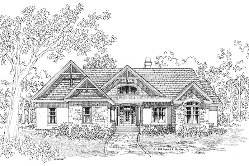 Dream House Plan - Craftsman Exterior - Front Elevation Plan #929-426