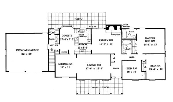 Home Plan - Country Floor Plan - Main Floor Plan #314-226