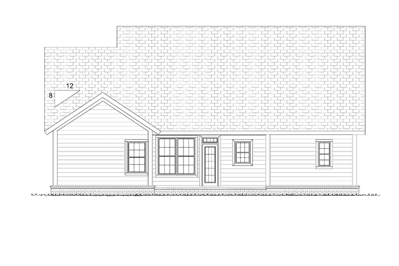 Dream House Plan - Exterior - Rear Elevation for Traditional House Plan #513-2125 - 4 bed, 2 bath