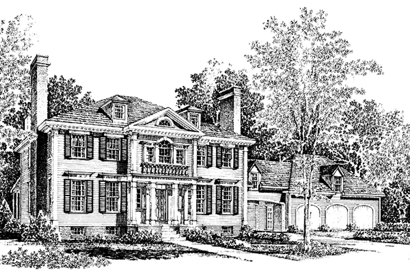Dream House Plan - Classical Exterior - Front Elevation Plan #1016-28
