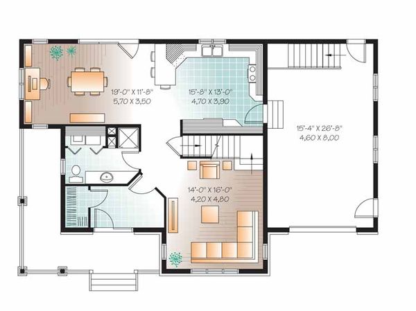 Home Plan - Country Floor Plan - Main Floor Plan #23-2555