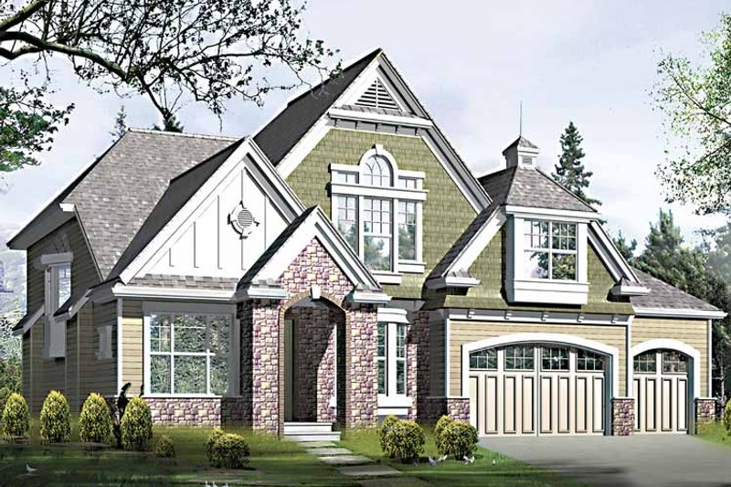 Home Plan - Exterior - Front Elevation 3 for Country House Plan #132-416 - 5 bed, 4.5 bath