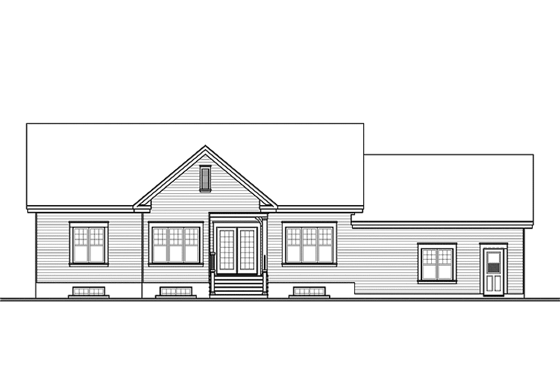 Dream House Plan - Exterior - Rear Elevation for Country House Plan #23-2516 - 6 bed, 3 bath