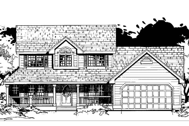 Dream House Plan - Exterior - Front Elevation 3 for Country House Plan #300-122 - 3 bed, 2.5 bath