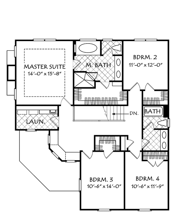 Country Floor Plan - Upper Floor Plan #927-947