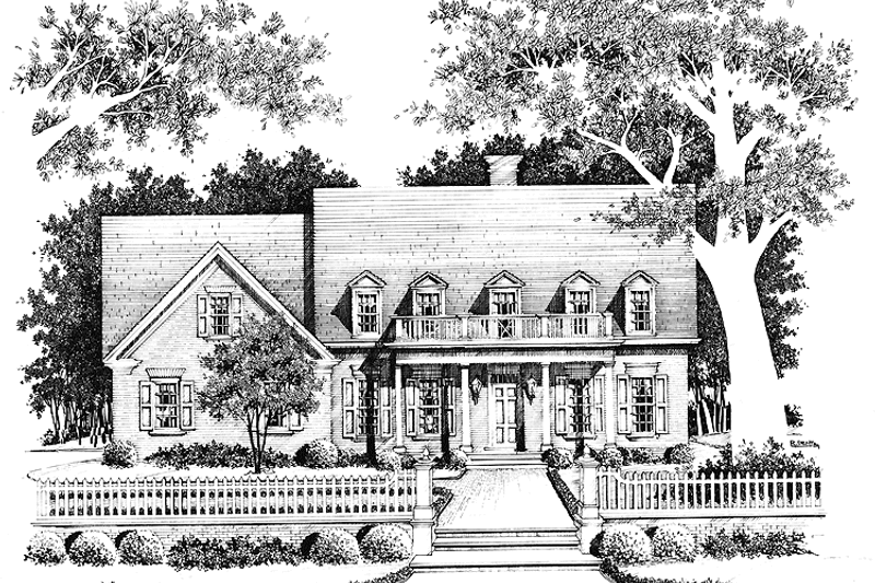 Home Plan - Classical Exterior - Front Elevation Plan #429-55
