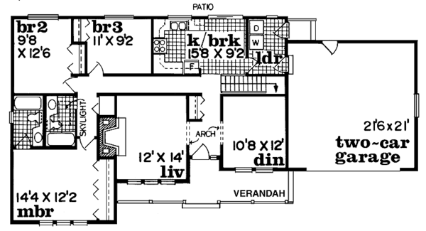 House Blueprint - Country Floor Plan - Main Floor Plan #47-697