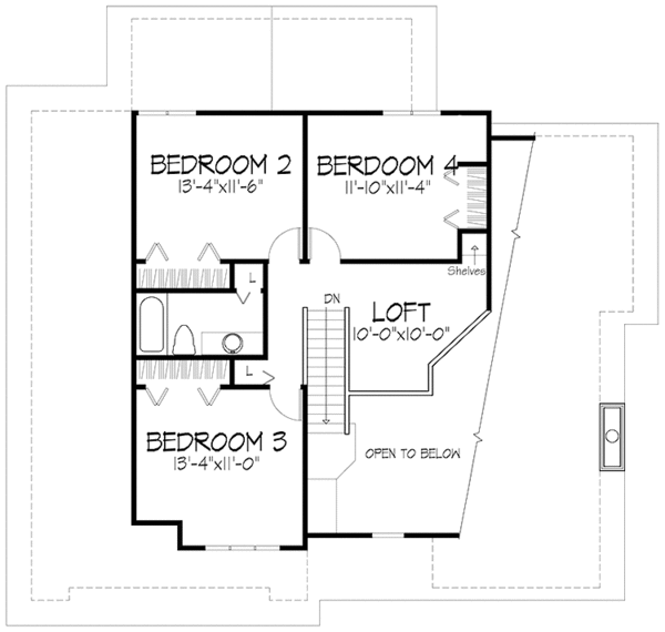 House Plan Design - Prairie Floor Plan - Upper Floor Plan #320-1141