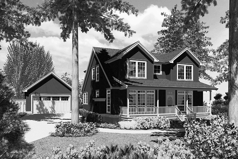 Architectural House Design - Country Exterior - Front Elevation Plan #48-793