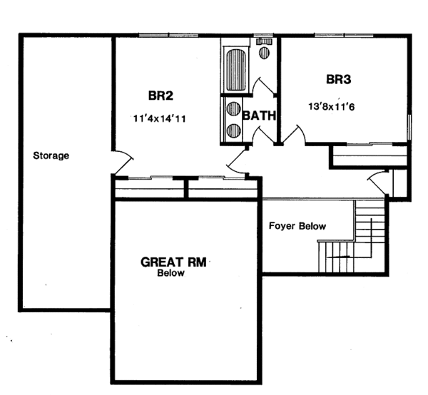 Home Plan - Country Floor Plan - Upper Floor Plan #316-213