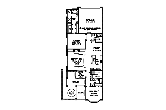 Floor Plan - Main Floor for Colonial House Plan #929-856 - 5 bed, 4 bath