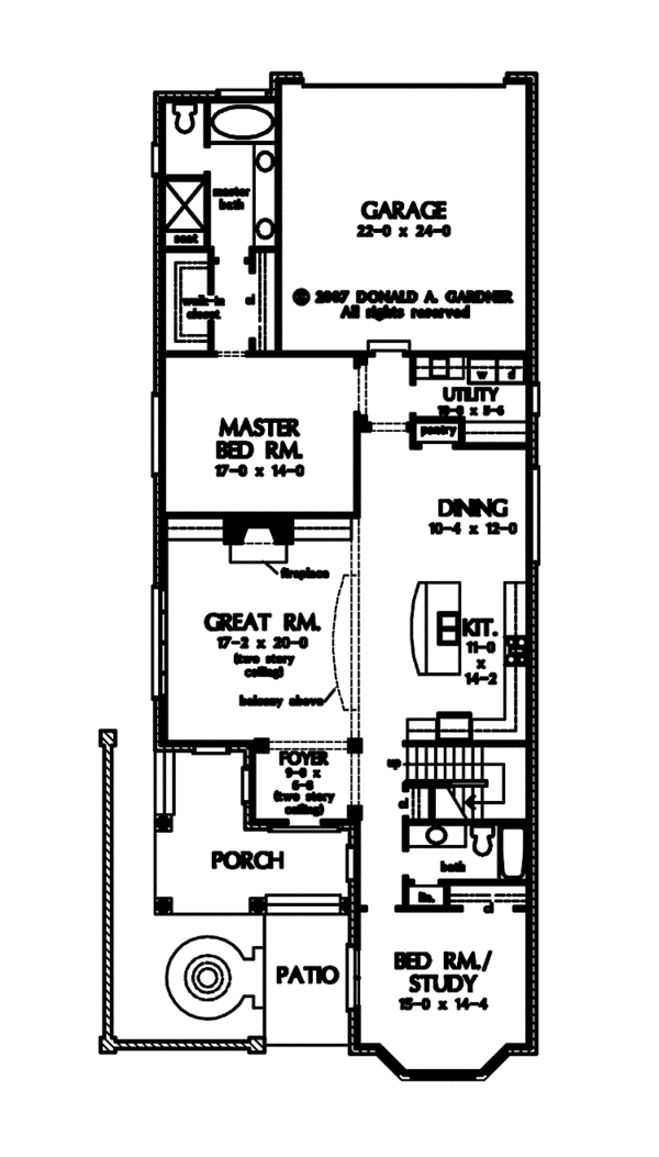 House Design - Colonial Floor Plan - Main Floor Plan #929-856