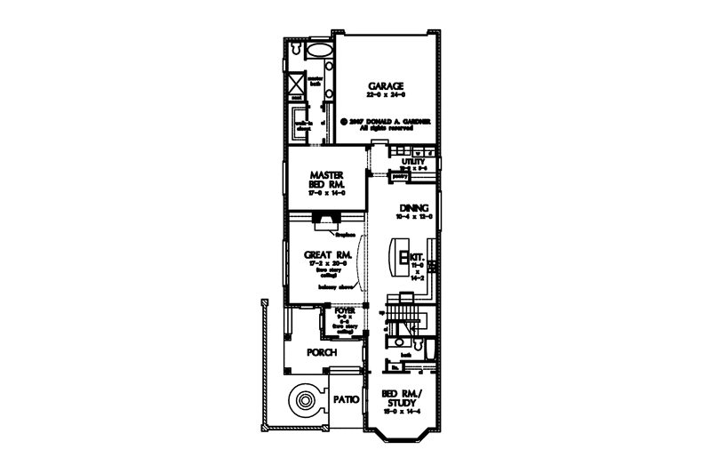 House Design - Floor Plan - Main Floor for Colonial House Plan #929-856 - 5 bed, 4 bath