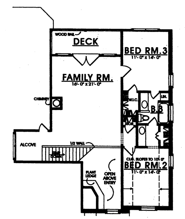 Dream House Plan - Traditional Floor Plan - Upper Floor Plan #40-480