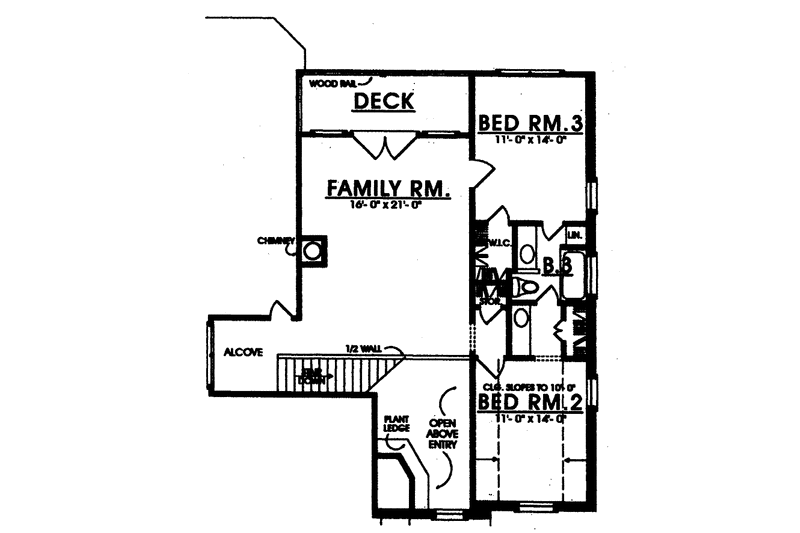 Home Plan - Floor Plan - Upper Floor for Traditional House Plan #40-480 - 3 bed, 2.5 bath
