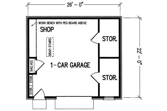 Floor Plan - Main Floor House Plan #45-445, 0 bath