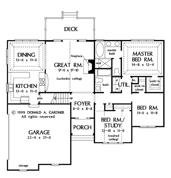House Plan Design - Traditional Floor Plan - Main Floor Plan #929-521