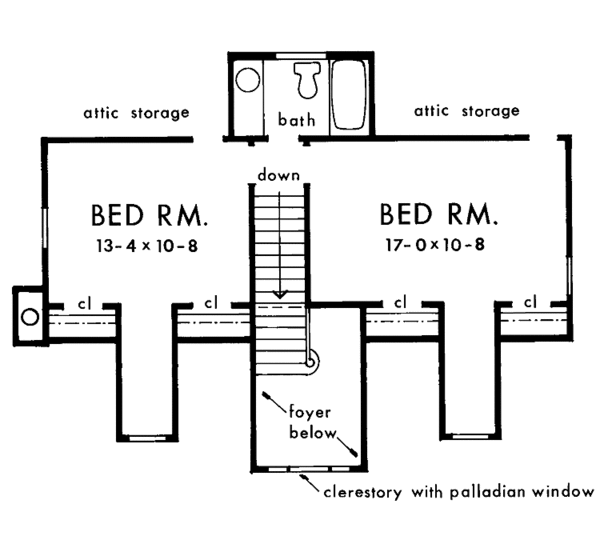 Home Plan - Country Floor Plan - Upper Floor Plan #929-96