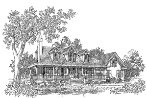 Country Exterior - Front Elevation Plan #929-491