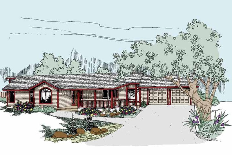 Home Plan - Ranch Exterior - Front Elevation Plan #60-979
