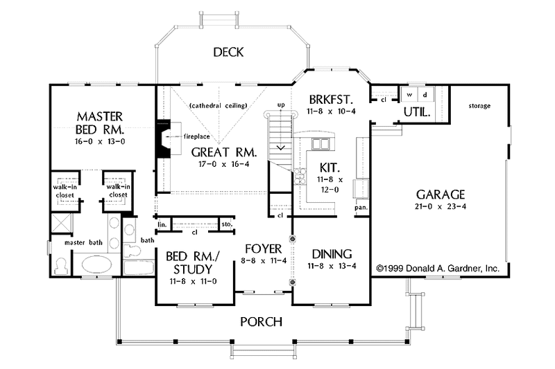 Home Plan - Floor Plan - Main Floor for Country House Plan #929-430 - 4 bed, 3 bath
