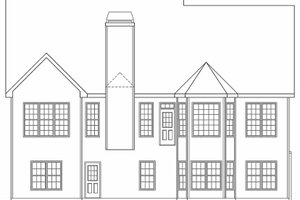 Exterior - Rear Elevation for Country House Plan #927-127 - 3 bed, 2.5 bath