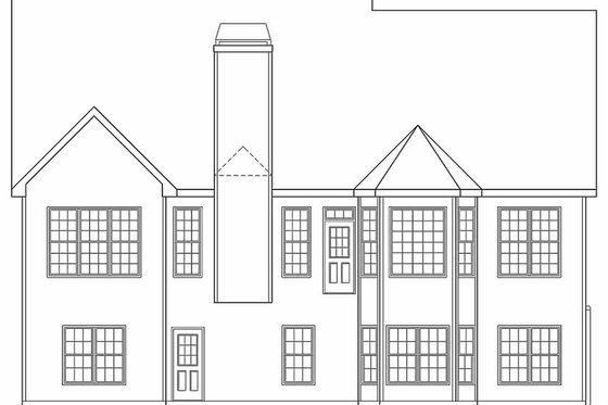 Exterior - Rear Elevation for Country House Plan #927-127 - 3 bed, 2.5 bath